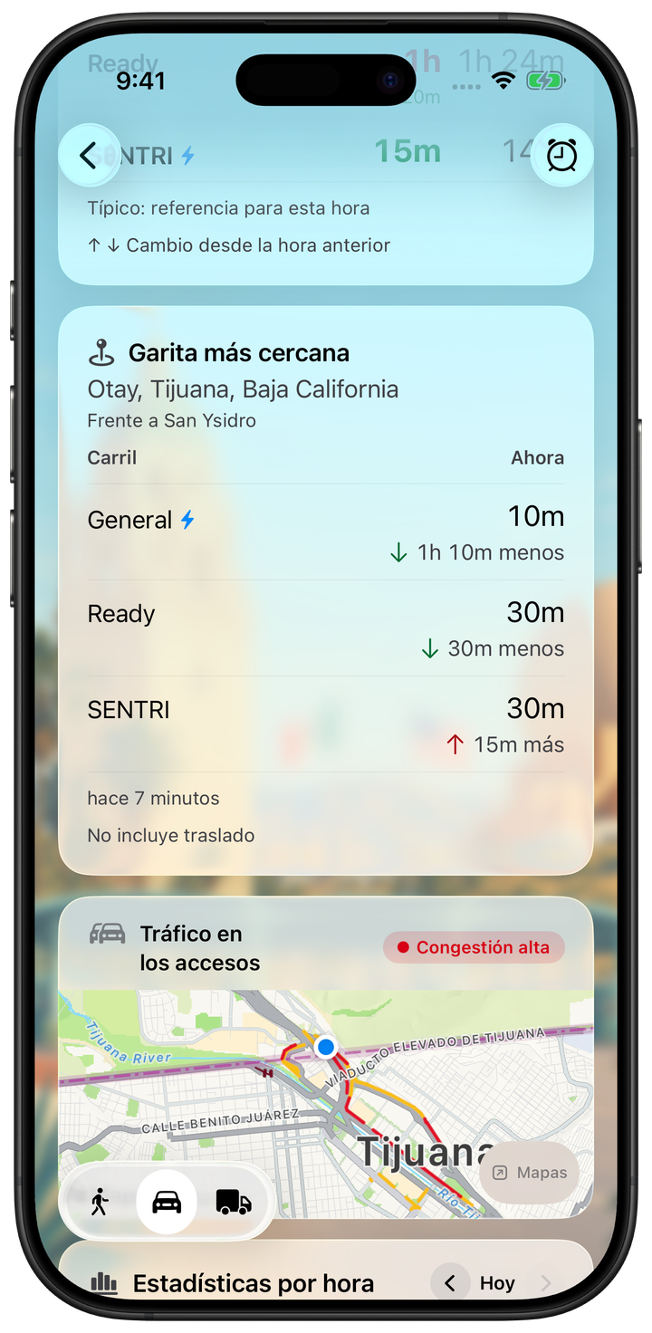 Comparación con la garita compatible más cercana en el detalle de Garitas para iPhone.